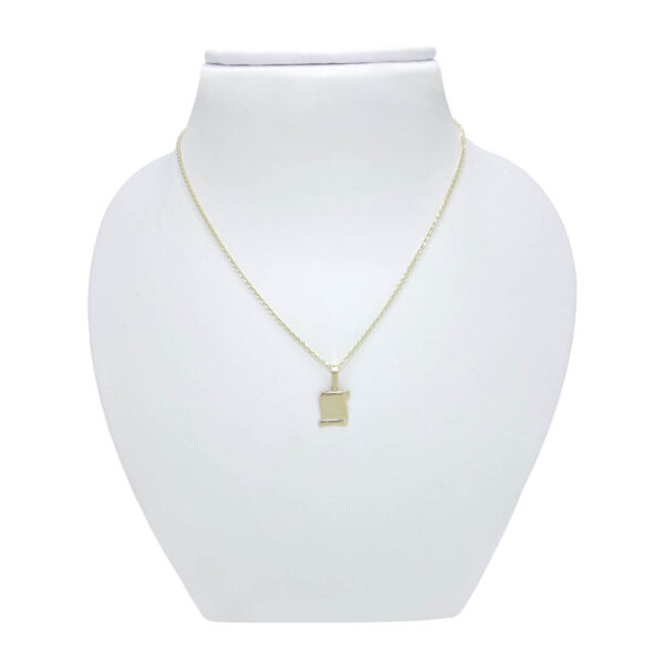 Moški obesek PAPIRUS MINI 1, za verižico. Zlatarna BB - Branimir Boršič. Slovensko poreklo. Na voljo: rumeno, belo in rdeče zlato.