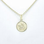 Ženski obesek ANGEL 1, za verižico. Zlatarna BB - Branimir Boršič. Slovensko poreklo. Na voljo: rumeno, belo in rdeče zlato.