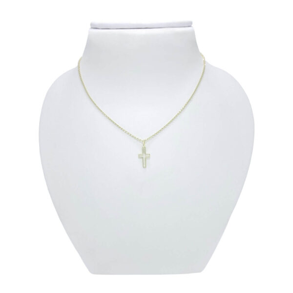 Ženski obesek KRIŽ 6, za verižico. Zlatarna BB - Branimir Boršič. Slovensko poreklo. Na voljo: rumeno, belo in rdeče zlato.