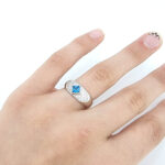 Ženski prstan AQUA, zlati prstani, zaročni prstani, poročni prstani. Zlatarna BB - Branimir Boršič. Slovensko poreklo. Belo, rumeno zlato.