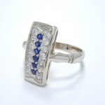 Ženski prstan LUISA, zlati prstani, zaročni prstani, poročni prstani. Zlatarna BB - Branimir Boršič. Slovensko poreklo. Belo, rumeno zlato.