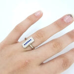 Ženski prstan LUISA, zlati prstani, zaročni prstani, poročni prstani. Zlatarna BB - Branimir Boršič. Slovensko poreklo. Belo, rumeno zlato.