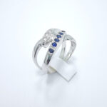 Ženski prstan VIVIEN, zlati prstani, zaročni prstani, poročni prstani. Zlatarna BB - Branimir Boršič. Slovensko poreklo. Belo, rumeno zlato.