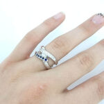 Ženski prstan VIVIEN, zlati prstani, zaročni prstani, poročni prstani. Zlatarna BB - Branimir Boršič. Slovensko poreklo. Belo, rumeno zlato.