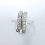 Ženski prstan PAIGE, zlati prstani, zaročni prstani, poročni prstani. Zlatarna BB - Branimir Boršič. Slovensko poreklo. Belo, rumeno zlato.