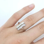 Ženski prstan PAIGE, zlati prstani, zaročni prstani, poročni prstani. Zlatarna BB - Branimir Boršič. Slovensko poreklo. Belo, rumeno zlato.