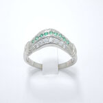 Ženski prstan INDIGO, zlati prstani, zaročni prstani, poročni prstani. Zlatarna BB - Branimir Boršič. Slovensko poreklo. Belo, rumeno zlato.