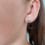 Ženski uhani OLIVIA, zlati uhani. Zlatarna BB - Branimir Boršič. Slovensko poreklo. Na voljo: rumeno, belo in rdeče zlato.