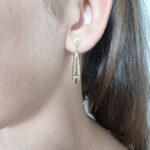 Ženski uhani SKYLAR, zlati uhani. Zlatarna BB - Branimir Boršič. Slovensko poreklo. Na voljo: rumeno, belo in rdeče zlato.