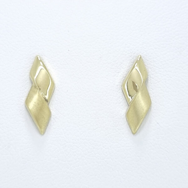 Ženski uhani IRIS, zlati uhani. Zlatarna BB - Branimir Boršič. Slovensko poreklo. Na voljo: rumeno, belo in rdeče zlato.