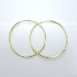 Ženski uhani KROG 2, zlati uhani. Zlatarna BB - Branimir Boršič. Slovensko poreklo. Na voljo: rumeno, belo in rdeče zlato.