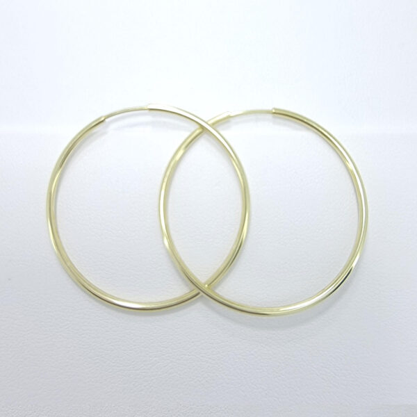 Ženski uhani KROG 2, zlati uhani. Zlatarna BB - Branimir Boršič. Slovensko poreklo. Na voljo: rumeno, belo in rdeče zlato.