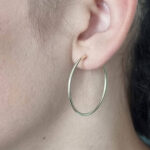 Ženski uhani KROG 2, zlati uhani. Zlatarna BB - Branimir Boršič. Slovensko poreklo. Na voljo: rumeno, belo in rdeče zlato.