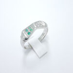 Ženski prstan BRIGITTA, zlati prstani, zaročni prstani, poročni prstani. Zlatarna BB - Branimir Boršič. Slovensko poreklo. Belo, rumeno zlato.