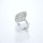 Ženski prstan LORELEI, zlati prstani, zaročni prstani, poročni prstani. Zlatarna BB - Branimir Boršič. Slovensko poreklo. Belo, rumeno zlato.