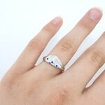 Ženski prstan PRISCILLA, zlati prstani, zaročni prstani, poročni prstani. Zlatarna BB - Branimir Boršič. Slovensko poreklo. Belo, rumeno zlato.