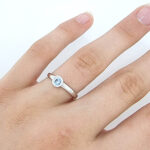 Ženski prstan JOELLE, zlati prstani, zaročni prstani, poročni prstani. Zlatarna BB - Branimir Boršič. Slovensko poreklo. Belo, rumeno zlato.