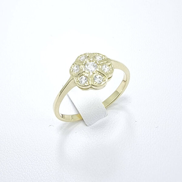 Ženski prstan DONELLE, zlati prstani, zaročni prstani, poročni prstani. Zlatarna BB - Branimir Boršič. Slovensko poreklo. Belo, rumeno zlato.