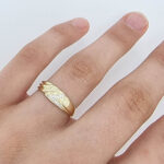 Ženski prstan QUINN, zlati prstani, zaročni prstani, poročni prstani. Zlatarna BB - Branimir Boršič. Slovensko poreklo. Belo, rumeno zlato.