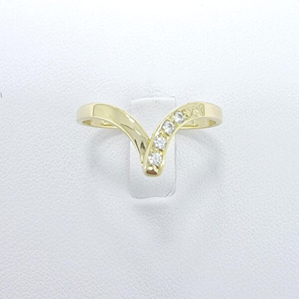 Ženski prstan ADELINA, zlati prstani, zaročni prstani, poročni prstani. Zlatarna BB - Branimir Boršič. Slovensko poreklo. Belo, rumeno zlato.