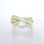 Ženski prstan EMMA, zlati prstani, zaročni prstani, poročni prstani. Zlatarna BB - Branimir Boršič. Slovensko poreklo. Belo, rumeno zlato.