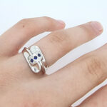 Ženski prstan PENELOPE, zlati prstani, zaročni prstani, poročni prstani. Zlatarna BB - Branimir Boršič. Slovensko poreklo. Belo, rumeno zlato.