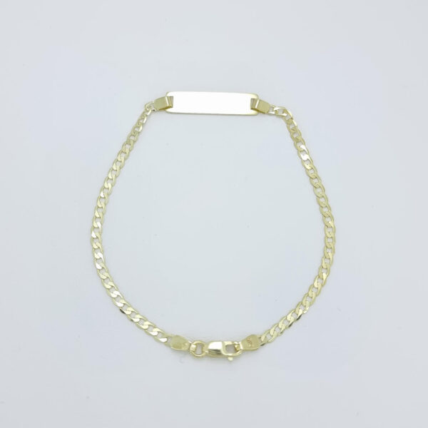 Ženska zapestnica PLOŠČICA, ravna, votla, zlata zapestnica, zaročna zapestnica, poročna zapestnica. Zlatarna BB - Branimir Boršič. Nakit po meri.