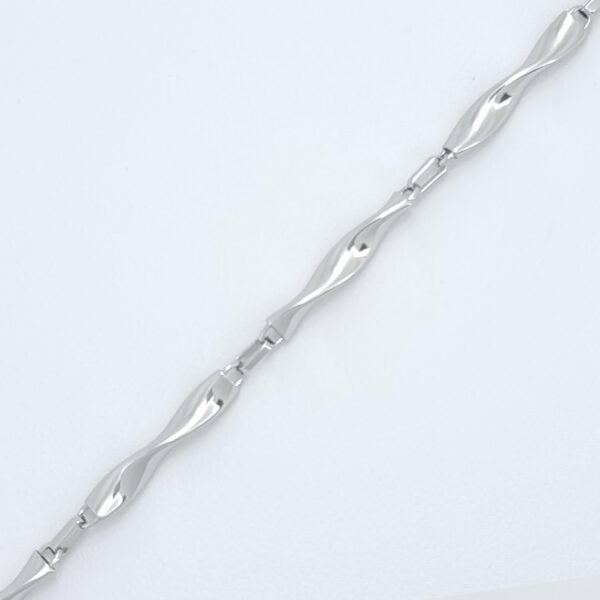 Ženska zapestnica LUNICA MAXI 2, valovita, votla, zlata zapestnica, zaročna zapestnica, poročna zapestnica. Zlatarna BB - Branimir Boršič. Nakit po meri.