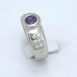 Ženski prstan ADLEY, zlati prstani, zaročni prstani, poročni prstani. Zlatarna BB - Branimir Boršič. Slovensko poreklo. Belo, rumeno zlato.