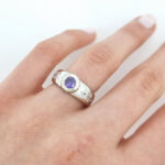 Ženski prstan ADLEY, zlati prstani, zaročni prstani, poročni prstani. Zlatarna BB - Branimir Boršič. Slovensko poreklo. Belo, rumeno zlato.