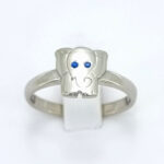 Ženski prstan ELFFIE, zlati prstani, zaročni prstani, poročni prstani. Zlatarna BB - Branimir Boršič. Slovensko poreklo. Belo, rumeno zlato.