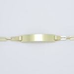 Moška zapestnica ANKER, s ploščico, zlata zapestnica, zaročna zapestnica, poročna zapestnica. Zlatarna BB - Branimir Boršič. Nakit po meri.