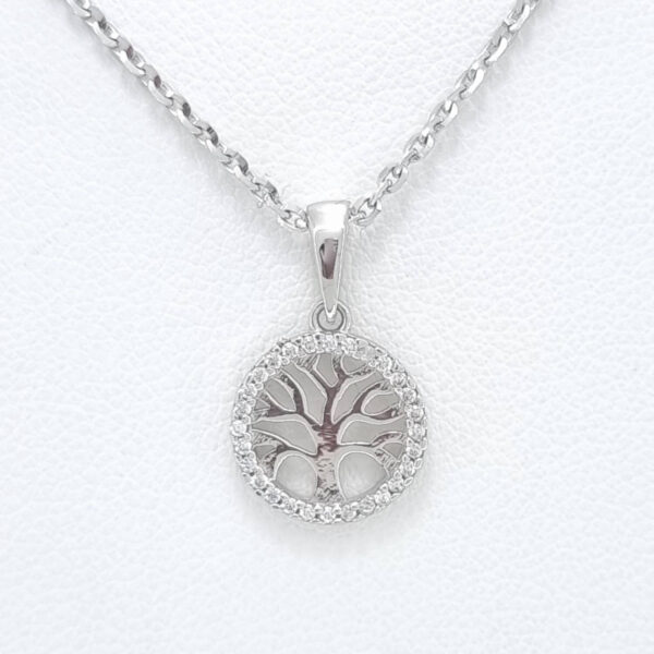 Ženski obesek DREVO ŽIVLJENJA, za verižico. Zlatarna BB - Branimir Boršič. Slovensko poreklo. Na voljo: rumeno in belo zlato.