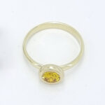 Ženski prstan CIRKON RUMENI, zlati prstani, zaročni prstani, poročni prstani. Zlatarna BB - Branimir Boršič. Slovensko poreklo. Belo, rumeno zlato.