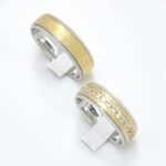 Poročna prstana SINERGY, zlati prstani, zaročni prstani, poročni prstani. Zlatarna BB - Branimir Boršič. Slovensko poreklo. Belo, rumeno zlato.