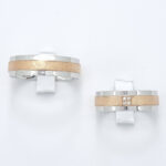 Poročna prstana HUG, zlati prstani, zaročni prstani, poročni prstani. Zlatarna BB - Branimir Boršič. Slovensko poreklo. Belo, rumeno zlato.