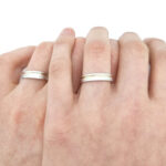 Poročna prstana PROMISE, zlati prstani, zaročni prstani, poročni prstani. Zlatarna BB - Branimir Boršič. Slovensko poreklo. Belo, rumeno zlato.