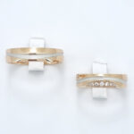 Poročna prstana FLAME, zlati prstani, zaročni prstani, poročni prstani. Zlatarna BB - Branimir Boršič. Slovensko poreklo. Belo, rumeno zlato.