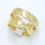 Poročna prstana SWEETHEART, zlati prstani, zaročni prstani, poročni prstani. Zlatarna BB - Branimir Boršič. Slovensko poreklo. Belo, rumeno zlato.