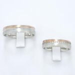 Poročna prstana LOVE TRIBUTE, zlati prstani, zaročni prstani, poročni prstani. Zlatarna BB - Branimir Boršič. Slovensko poreklo. Belo, rumeno zlato.