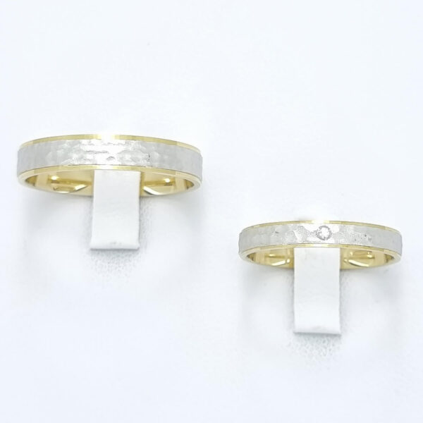 Poročna prstana OBSESSION, zlati prstani, zaročni prstani, poročni prstani. Zlatarna BB - Branimir Boršič. Slovensko poreklo. Belo, rumeno zlato.