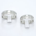 Poročna prstana KISS, zlati prstani, zaročni prstani, poročni prstani. Zlatarna BB - Branimir Boršič. Slovensko poreklo. Belo, rumeno zlato.