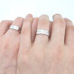 Poročna prstana KISS, zlati prstani, zaročni prstani, poročni prstani. Zlatarna BB - Branimir Boršič. Slovensko poreklo. Belo, rumeno zlato.