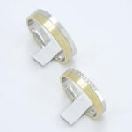 Poročna prstana SENSITIVE, zlati prstani, zaročni prstani, poročni prstani. Zlatarna BB - Branimir Boršič. Slovensko poreklo. Belo, rumeno zlato.