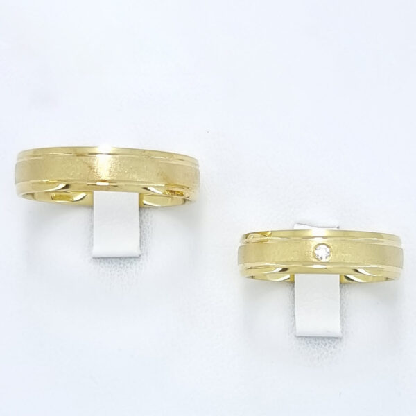 Poročna prstana GENTLY, zlati prstani, zaročni prstani, poročni prstani. Zlatarna BB - Branimir Boršič. Slovensko poreklo. Belo, rumeno zlato.