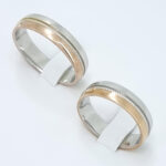 Poročna prstana HAPPINESS, zlati prstani, zaročni prstani, poročni prstani. Zlatarna BB - Branimir Boršič. Slovensko poreklo. Belo, rumeno zlato.