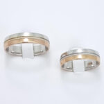 Poročna prstana HAPPINESS, zlati prstani, zaročni prstani, poročni prstani. Zlatarna BB - Branimir Boršič. Slovensko poreklo. Belo, rumeno zlato.