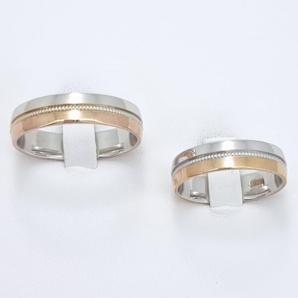 Poročna prstana HAPPINESS, zlati prstani, zaročni prstani, poročni prstani. Zlatarna BB - Branimir Boršič. Slovensko poreklo. Belo, rumeno zlato.