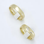 Poročna prstana FUTURE, zlati prstani, zaročni prstani, poročni prstani. Zlatarna BB - Branimir Boršič. Slovensko poreklo. Belo, rumeno zlato.