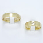 Poročna prstana FUTURE, zlati prstani, zaročni prstani, poročni prstani. Zlatarna BB - Branimir Boršič. Slovensko poreklo. Belo, rumeno zlato.